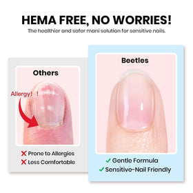 beetles Gel Polish 15ml HEMA-Free Nail Glue Gel application on nails