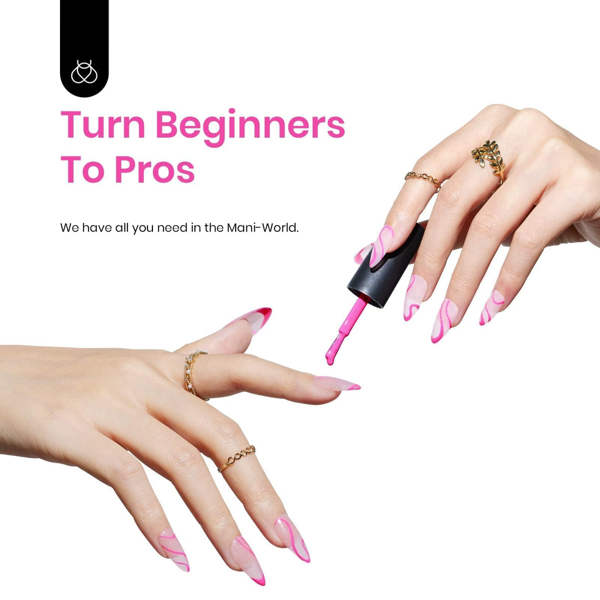 beetles Gel Polish 15ML Hot Pink in lifestyle setting