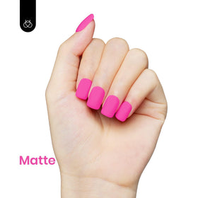 beetles Gel Polish 15ML Hot Pink swatch on nail