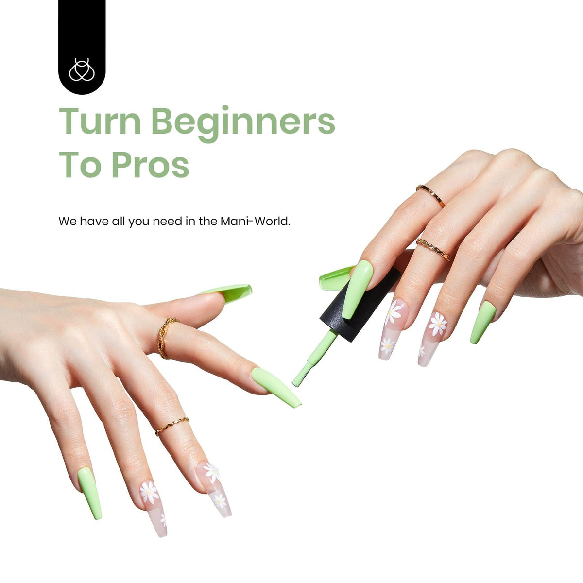 beetles Gel Polish 15ML light green gel nail polish bottle side view