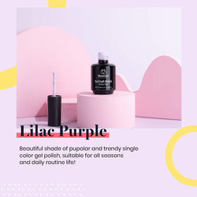 beetles Gel Polish 15ml lilac purple bottle side view