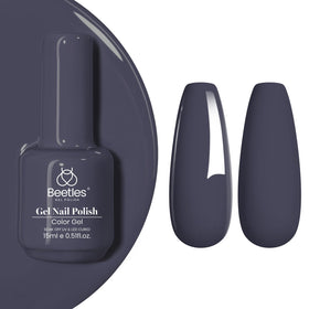 beetles Gel Polish 15ML Navy Crown Blue front view
