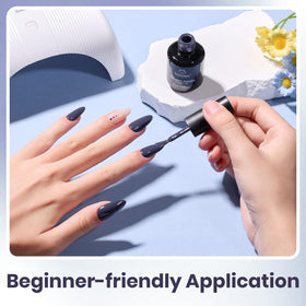 beetles Gel Polish 15ML Navy Crown Blue with UV lamp