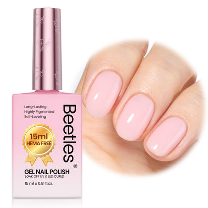 beetles Gel Polish 15ML Nude Pink Gel Nail Polish front view