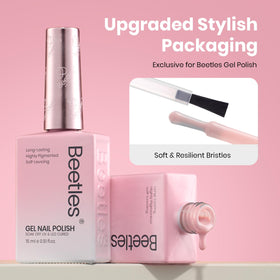 beetles Gel Polish 15ML Nude Pink Gel Nail Polish with base and top coat