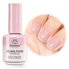 beetles Gel Polish 15ML Shimmer Pink front view