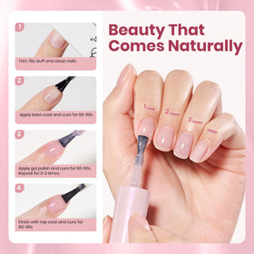 beetles Gel Polish 15ML Shimmer Pink in lifestyle setting