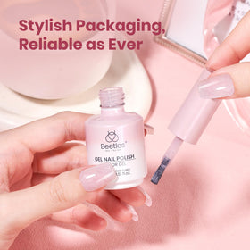 beetles Gel Polish 15ML Shimmer Pink packaging