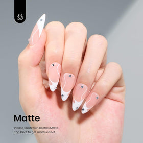 beetles Gel Polish 15ml white gel polish with nail art design