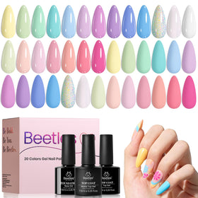 beetles Gel Polish 20 Colors Gel Nail Polish Set with base and top coats