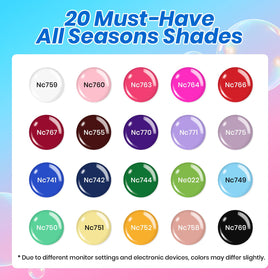 beetles Gel Polish 20 colours bottles display