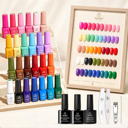 beetles Gel Polish 25-Color Gel Nail Polish Kit front view
