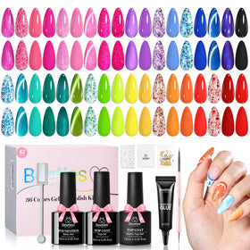 beetles Gel Polish 36-Color Cat Eye Nail Polish Kit front view