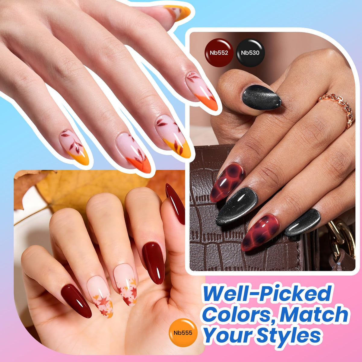 beetles Gel Polish 36 Colors set with nail file and buffer included