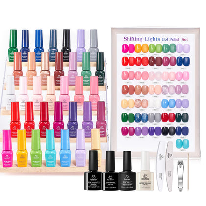 beetles Gel Polish 36 Colour Set front view with bottles