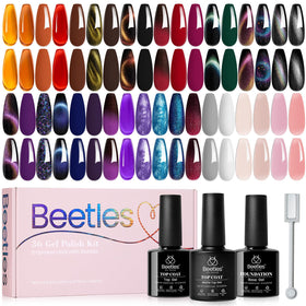beetles Gel Polish 39 Pcs Jelly Nail Set front view with assorted colours