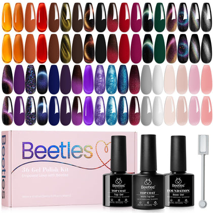 beetles Gel Polish 39 Pcs Jelly Nail Set front view with assorted colours