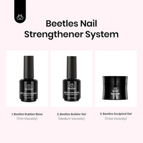 Beetles Gel Polish 6 Colours Rubber Base Gel Nail Polish application process