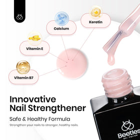beetles Gel Polish 6 Colours Rubber Base Gel Nail Polish bottles side view