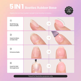 Beetles Gel Polish 6 Colours Rubber Base Gel Nail Polish in use