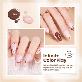 beetles Gel Polish 6 shades of nude and brown gel polish
