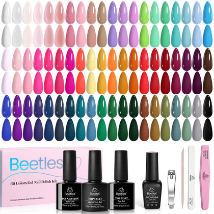 Beetles Gel Polish 60 Colors Set packaging front view
