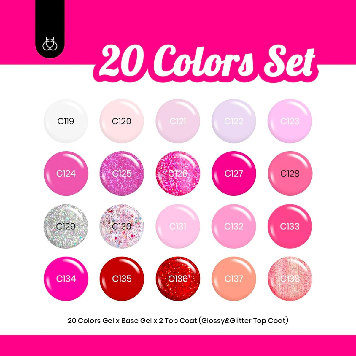 beetles Gel Polish 7.5 mL Glitter Top Coat in packaging