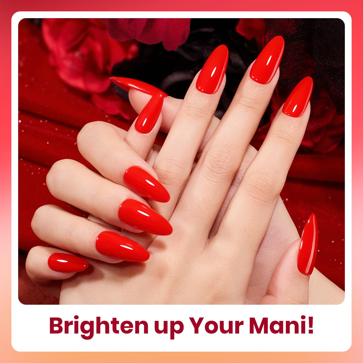 beetles Gel Polish 7.5ml bottle close-up showing vibrant red shade