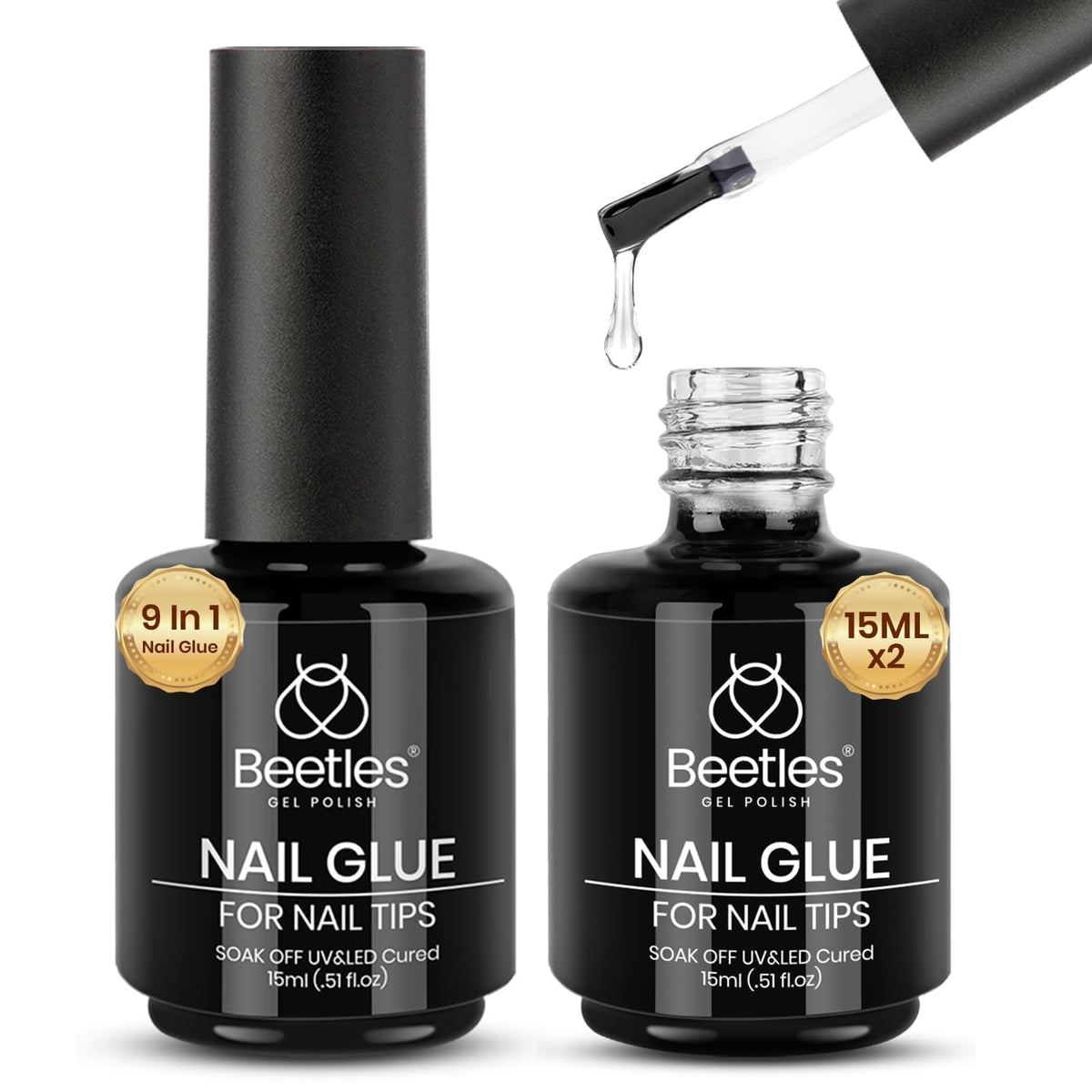 Beetles Gel Polish 9 in 1 Nail Glue front view