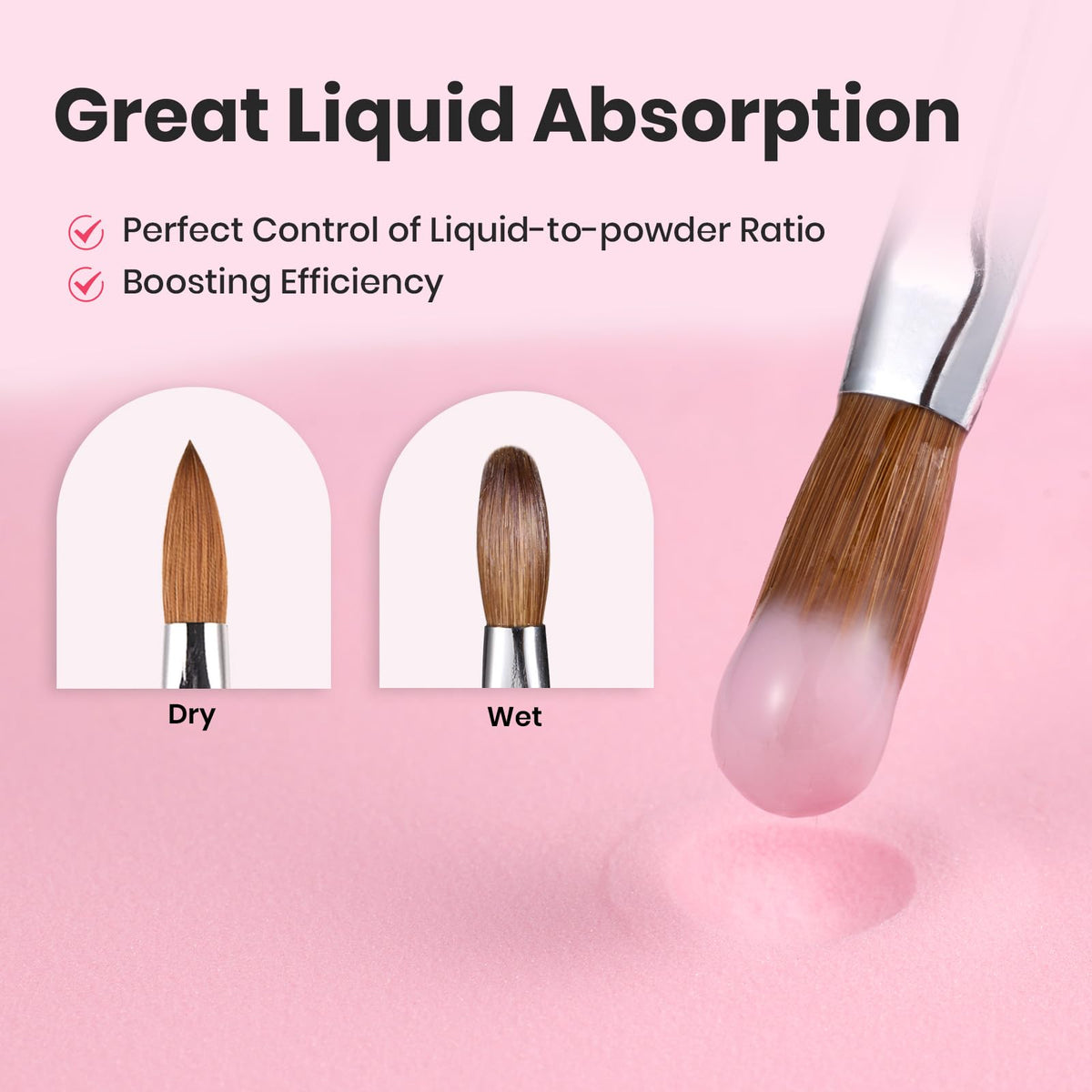 beetles Gel Polish Acrylic Nail Brush Kolinsky Hair packaging