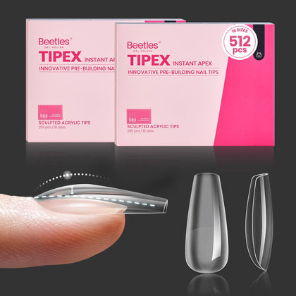 beetles Gel Polish Apex Nail Tips front view with assorted sizes
