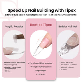 beetles Gel Polish Apex Nail Tips in packaging