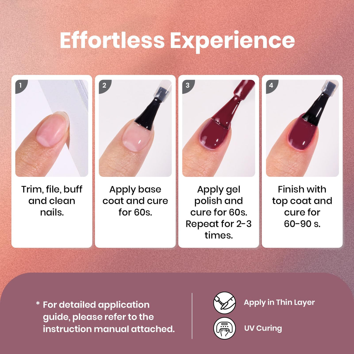 beetles Gel Polish application on nails