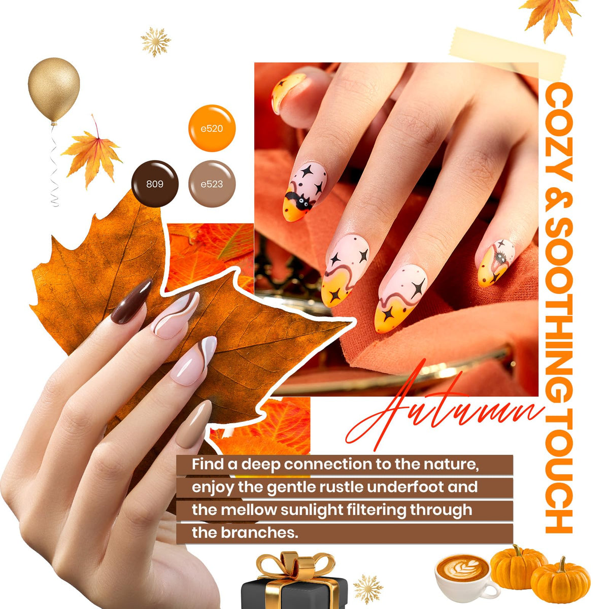 beetles Gel Polish application on nails with top coat