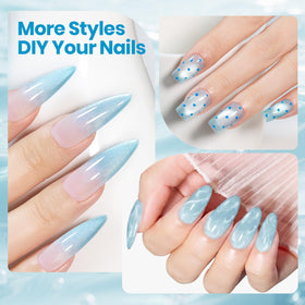 Beetles gel polish applied on nails with cat eye effect