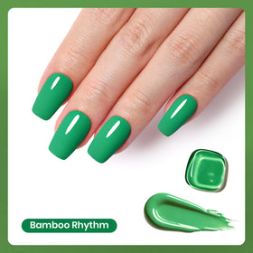 beetles Gel Polish Bamboo Rhythm green gel polish bottle and brush