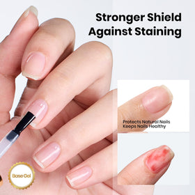 beetles Gel Polish Base and Top Coat Set 15ml application process