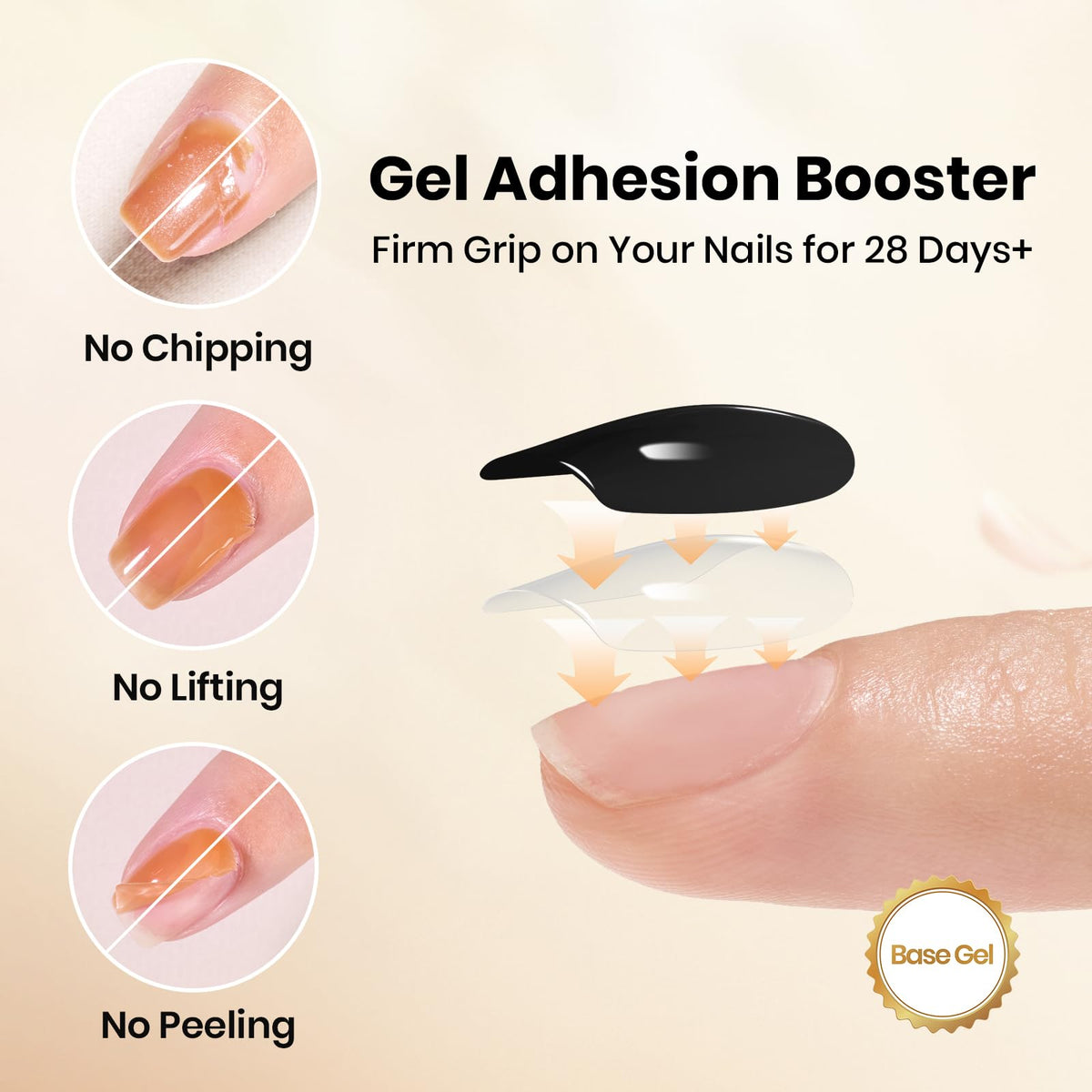 beetles Gel Polish Base and Top Coat Set 15ml on a manicure table
