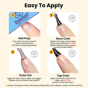 beetles Gel Polish Base and Top Coat Set 15ml packaging