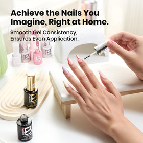 beetles Gel Polish Base and Top Coat Set 15ml with UV lamp