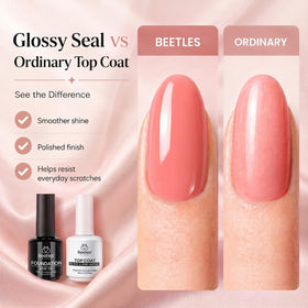 beetles Gel Polish Base and Top Coat Set packaging