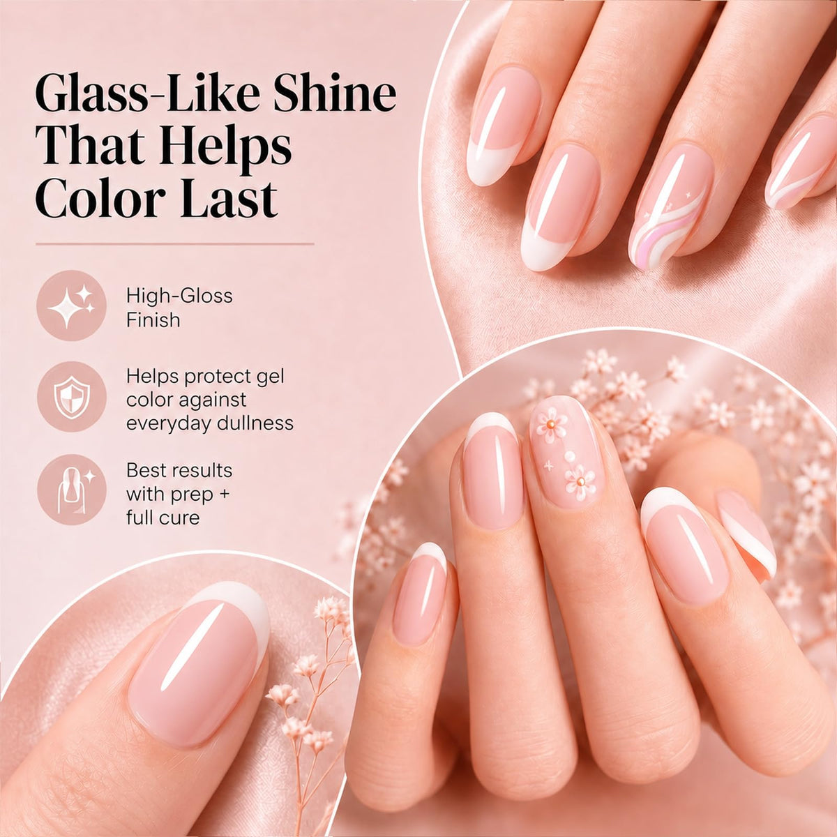 beetles Gel Polish Base and Top Coat Set with tools