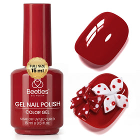 beetles Gel Polish Berry Naughty red gel nail polish front view