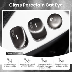 beetles Gel Polish Black Cat Eye Gel Polish 15ML bottle with glitter