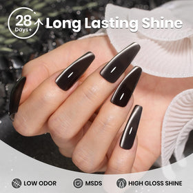 beetles Gel Polish Black Cat Eye Gel Polish close-up