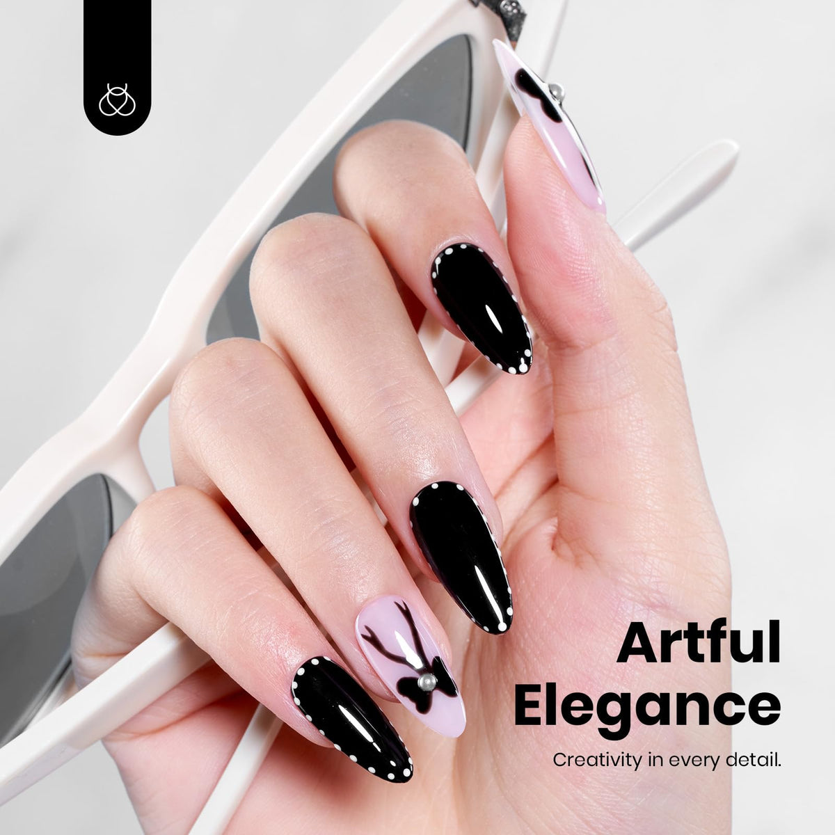 beetles Gel Polish Black Gel Nail Polish with UV LED lamp