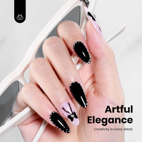 beetles Gel Polish Black Gel Nail Polish with UV LED lamp