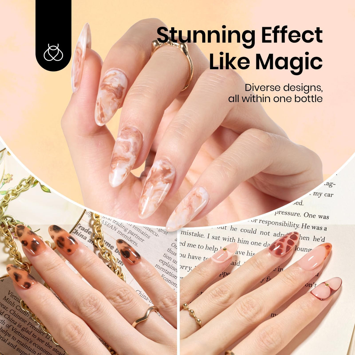 beetles Gel Polish Blooming Gel application on nails