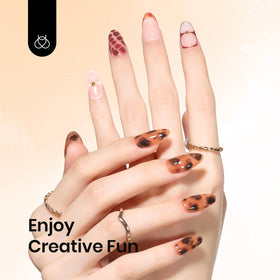 beetles Gel Polish Blooming Gel in use with UV lamp