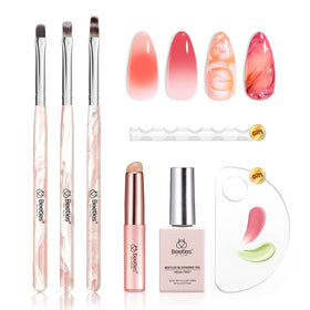 beetles Gel Polish Blooming Gel Nail Art Brushes Set with tools and palette